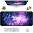 thumbnail image 1 of Large Mouse Pad, Full Desk XXL Extended Gaming Mouse Pad 35" X 15", Waterproof Desktop Mat with Stitched Edges, Non-Slip Laptop Computer Keyboard Mousepad for Office and Home, Galaxy Design, 1 of 5