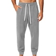thumbnail image 2 of Men's Plus Size Cotton Sweatpants, Elastic Waist Tapered Joggers Running Workout Gym Pants with Pockets | Zenithor,Gray 3XL, 2 of 9