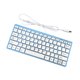 thumbnail image 4 of Teclado USB con cable de 78 teclas, portátil, diseño ergonómico, mini, escritura cómoda para Azul, 4 of 9