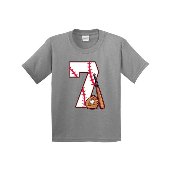Inktastic Baseball Seventh Birthday Seven Years Old Youth T-Shirt