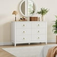 thumbnail image 6 of Danolapsi 47.2 Inch Fluted Dresser,6-Drawer Wood Dresser for Bedroom, Modern Chest of Drawers, Storage Organizer Cabinet for Living Room, Hallway, Entryway, 6 of 7