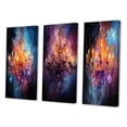 thumbnail image 3 of Designart "Energetic Fusion in Chandelier" Glam Wall Art Set Of 3 - Multi-Color Chandelier Canvas Set For Living Room Decor, 3 of 7