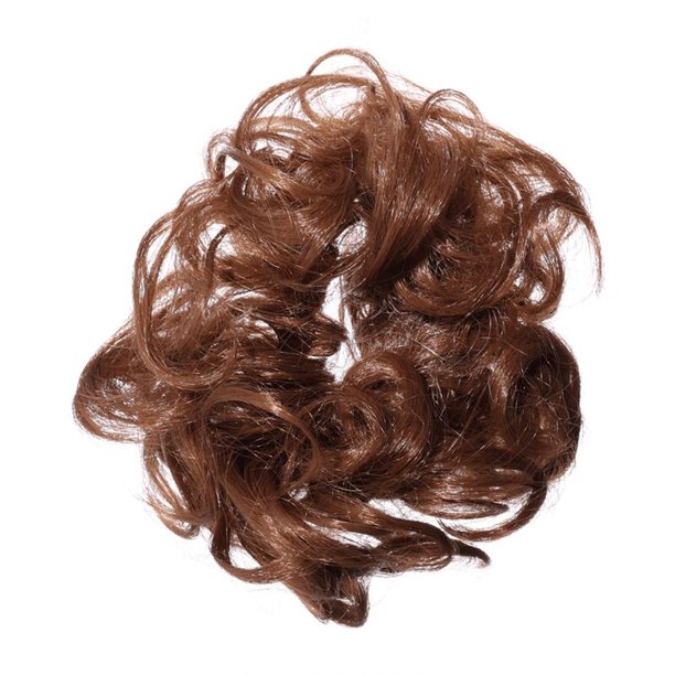 Pelo sintético desordenado Moño Chignon Scrunchies Banda para el cabello falso Trenza Elástica Postizo Cola para mujeres Coleta rizada sintética Gao Jinjia LED