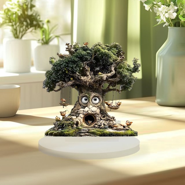 Fiudx Adorno de Abuelo para Hueco de Árbol, Decoración Original para Festivales, Material de Alta Calidad, Opciones de Presentación Versátiles, Idea de Regalo Única, Perfecto para Festividades, Juego