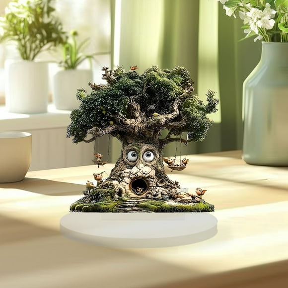 Pgyong Animals World Tree Hole Grandpa Ornament Flat Festival Decoration Ornament