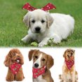 thumbnail image 3 of 2PCS Pet Bandana Santa Pattern Dog Bandana Cat Bandana for Christmas, 3 of 10