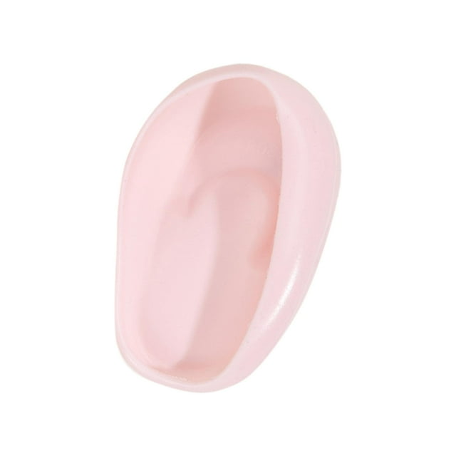 HILABEE 2 Pieces Silicone Ear Cover Protector Ear Soft Professional Creative Hair Dyeing Pink