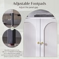 thumbnail image 6 of SinCiDo Wooden Bathroom Floor Cabinet with Adjustable Shelf, Modern Fluted Arched Freestanding Bathroom Storage Cabinet for Bathroom, 6 of 7