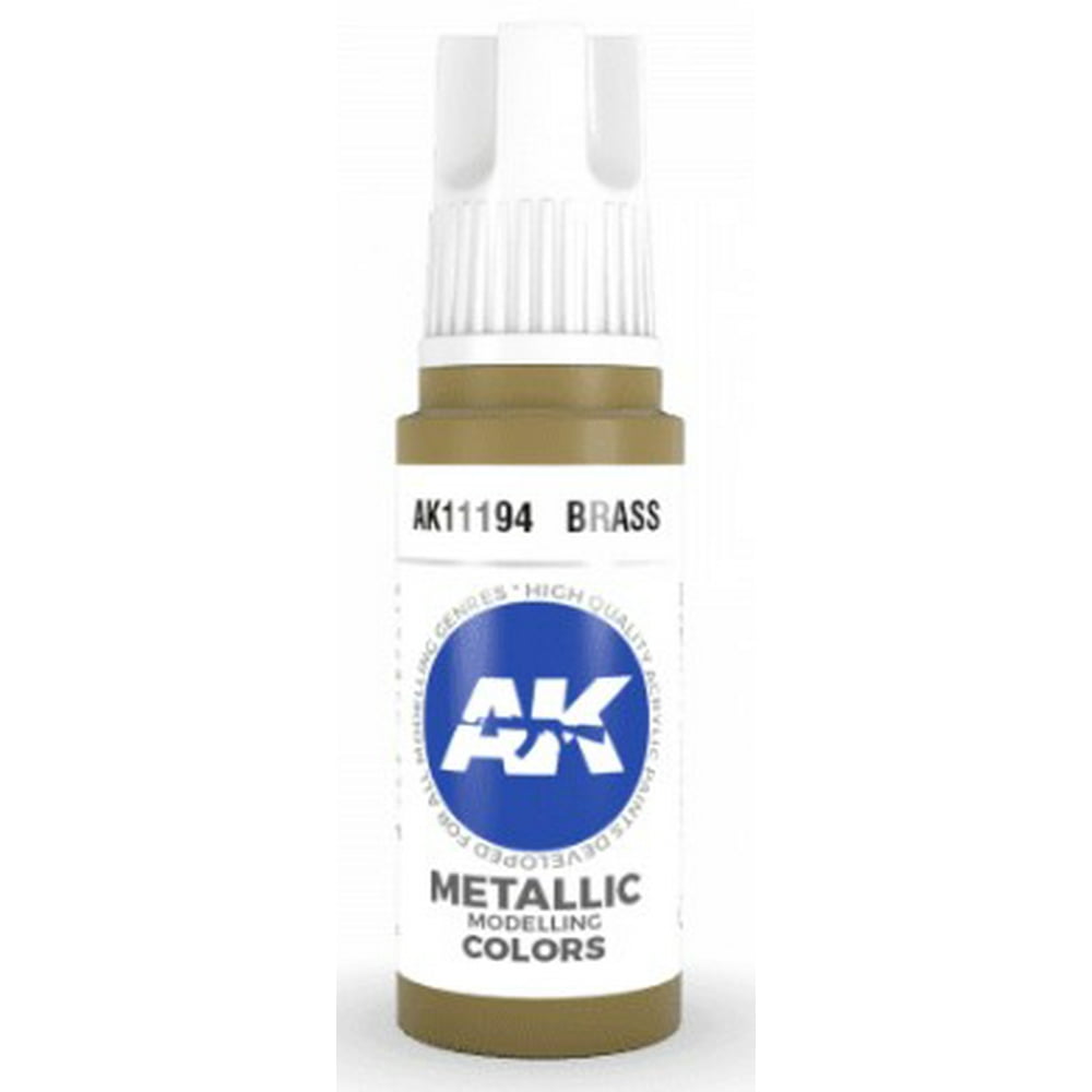Brass Metallic Acrylic Paint 17ml Bottle