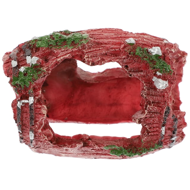 VERDANVERSE Cueva Decorativa Para Acuario Roja En Resina Resistente Ideal Para Y Paisaje Acuático