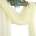 thumbnail image 2 of Wedding Arch Draping Fabric, Happiwiz 28" x 18 Ft Chiffon Fabric Drapery Wedding Ceremony Reception Swag Decorations (Ivory), 2 of 8