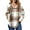 Brown Plaid, variant on UVN Fall Hoodies for Women Long Sleeve V Neck Hooded Sweatshirts Ladies Loose Casual Drawstring Pullover Tops