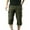Olive Green, variant on Mens Capris Cargo Pants Casual Comfy Solid Pocket Waist Drawstring Regular Casual Comfy Solid Pocket Regular Black