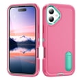 thumbnail image 1 of for iPhone 17 Case, iPhone 17 Phone Case with Built in Kickstand, Shockproof/Dustproof/Drop Proof Heavy Duty Military-Grade Rugged Protective Cover for iPhone 17,Rose Red,For iPhone 17, 1 of 8
