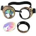 thumbnail image 4 of SAYFUT Steampunk Goggles Motorcycle Glasses Rainbow Kaleidoscope Festival Goggles Biker Vintage Outdoor, 4 of 5