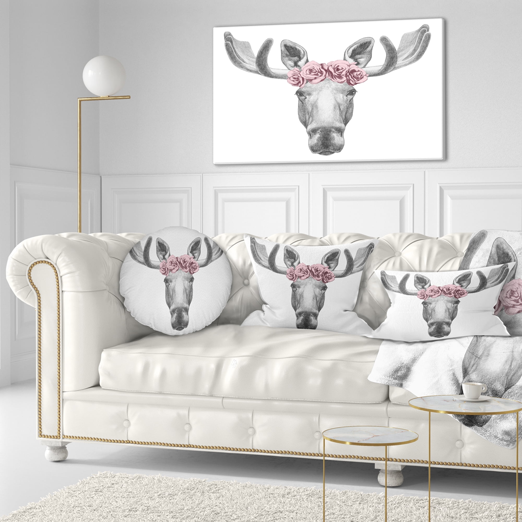 Designart 12" x 20" Multi-color Polyester Throw Pillow