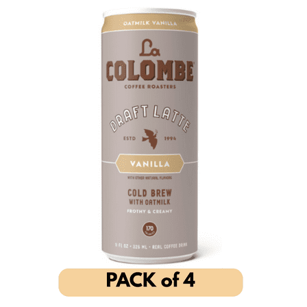 La Colombe Vanilla Draft Oatmilk Latte, 11 oz Cans, 4 Pack
