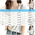 thumbnail image 4 of Fashion Olyvenn Womens Lounge T-Shirts Fashion V Neck Short Sleeve Solid Color Loose Tops Summer Lightweight Thin Comfy Tees White XXL, 4 of 4