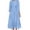 Blue, variant on Women'S Casual Button Down Shirt Maxi Dress Long Sleeve Loose Fit Tunic With Collar Elegant Comfortable Solid Color Suitable For Travel, Workplace, Beaches, Carnivals, Gatherings, And Festivals