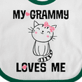 thumbnail image 4 of Inktastic Grammy Loves Me Girls Kitty Girls Baby Bib, 4 of 4