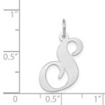 thumbnail image 2 of 14k White Gold Large Fancy Script Initial S Charm, 2 of 3