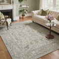 thumbnail image 4 of GENIMO 2'x7' Floral Botanical Runner Rug, Machine Washable Non Slip Low Pile Hallway Runner Rug for Kitchen Laundry Room, Dusty Sage, 4 of 7