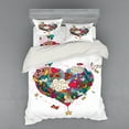 thumbnail image 1 of Ambesonne Love Bedding Set 4 Pcs, Love Doodle Hearts, Queen, Multicolor, 1 of 3