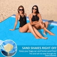thumbnail image 4 of Beach blanket picnic blanket 300 x 270 cm beach mat sand-free waterproof picnic blanket outdoor blanket for the beach, camping, hiking - portable, quick-drying, sand-free, waterproof - blue, 4 of 5