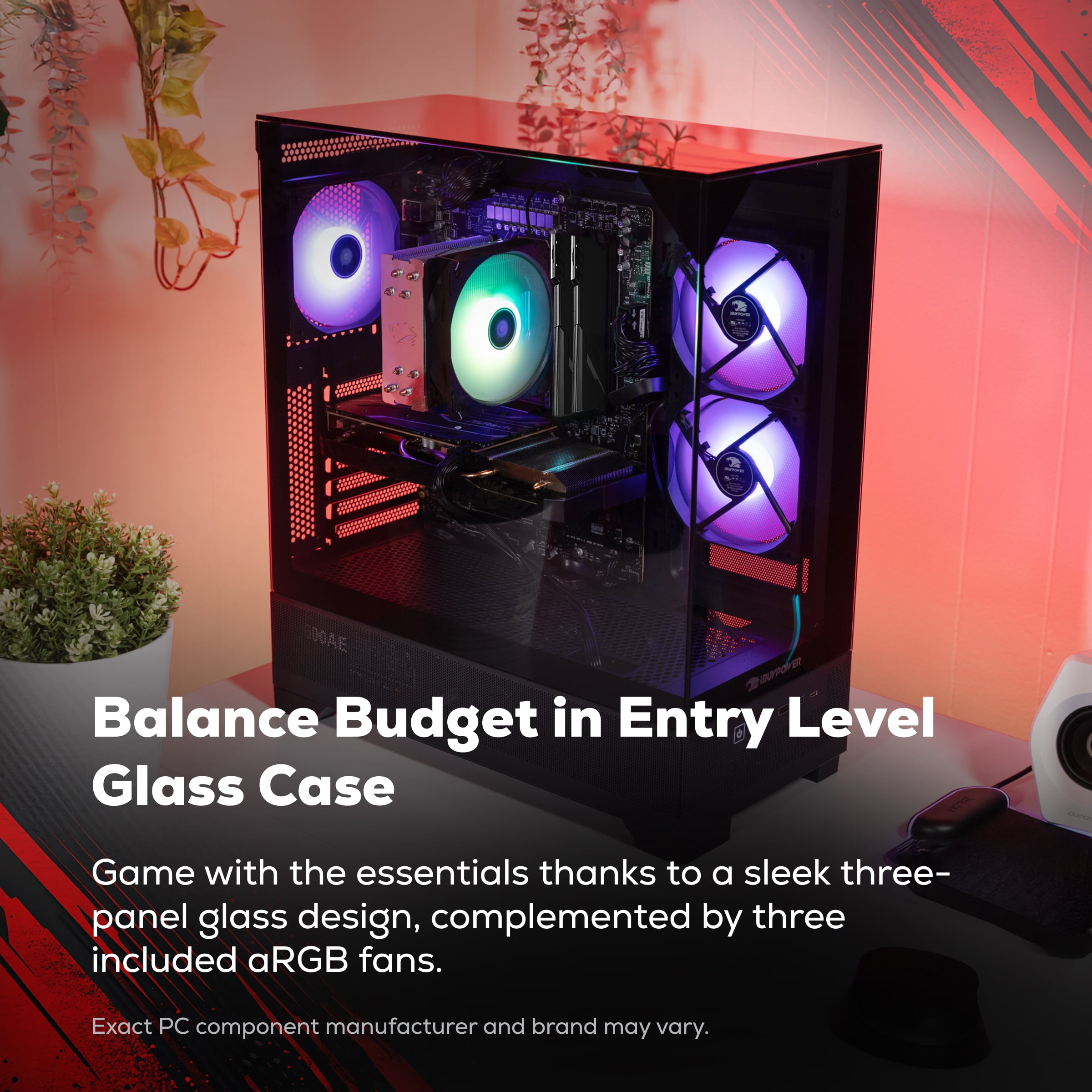 iBUYPOWER Element SE Gaming PC Desktop Computer Intel Core i5 14400F CPU, NVIDIA RTX 5050 8GB GPU, 16GB DDR4 Non-RGB 3200MHz RAM, 1TB NVMe SSD, Windows 11 Home, Gamer Keyboard and Mouse - ESI5N5503