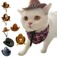 thumbnail image 2 of Fashion Cowboy Cap Puppy Costume Hat Lovely Tiny Hat Headgear Cap for Teddydogs, 2 of 17
