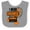 Heather and White, variant on Inktastic I Wear Orange for My Mom Multiple Sclerosis Awareness Boys or Girls Baby Bib