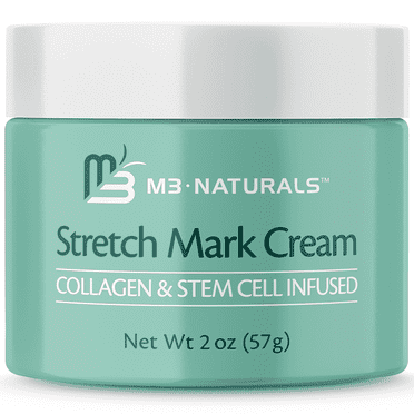 M3 Naturals Stretch Mark Cream - Collagen & Stem Cell Maternity Skincare Oil - Stretch Mark Prevention & Scar Remover Lotion - Green Tea Extract & Raspberry Ketones 2 oz