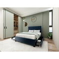 thumbnail image 3 of MODERN VELVET QUEEN BED WITH TWIN TRUNDLE AND 2 STORAGE DRAWERS – BLUE(OLD SKU:W1867S00001), 3 of 10