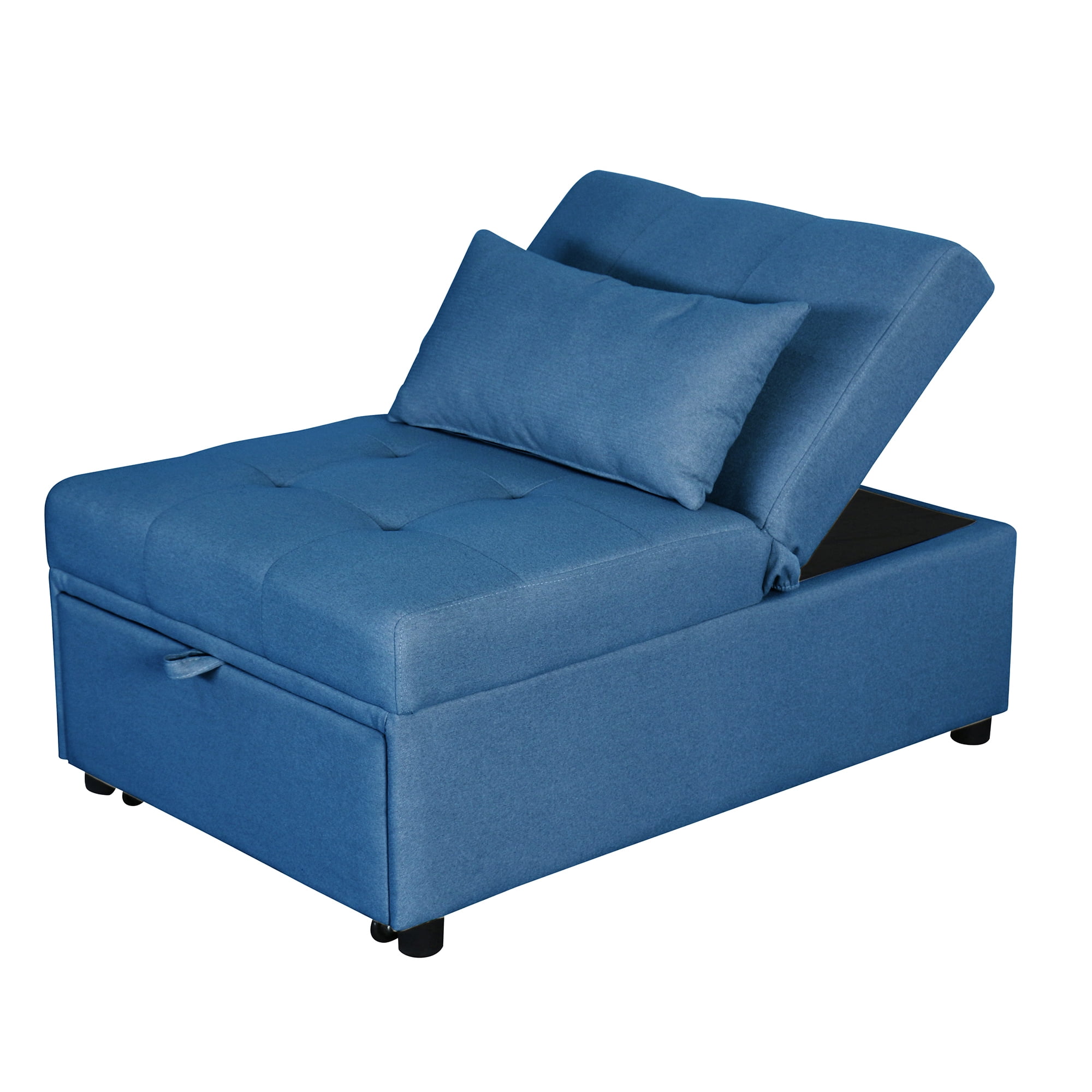 Dcenta Folding Ottoman Sofa Bed（Blue）