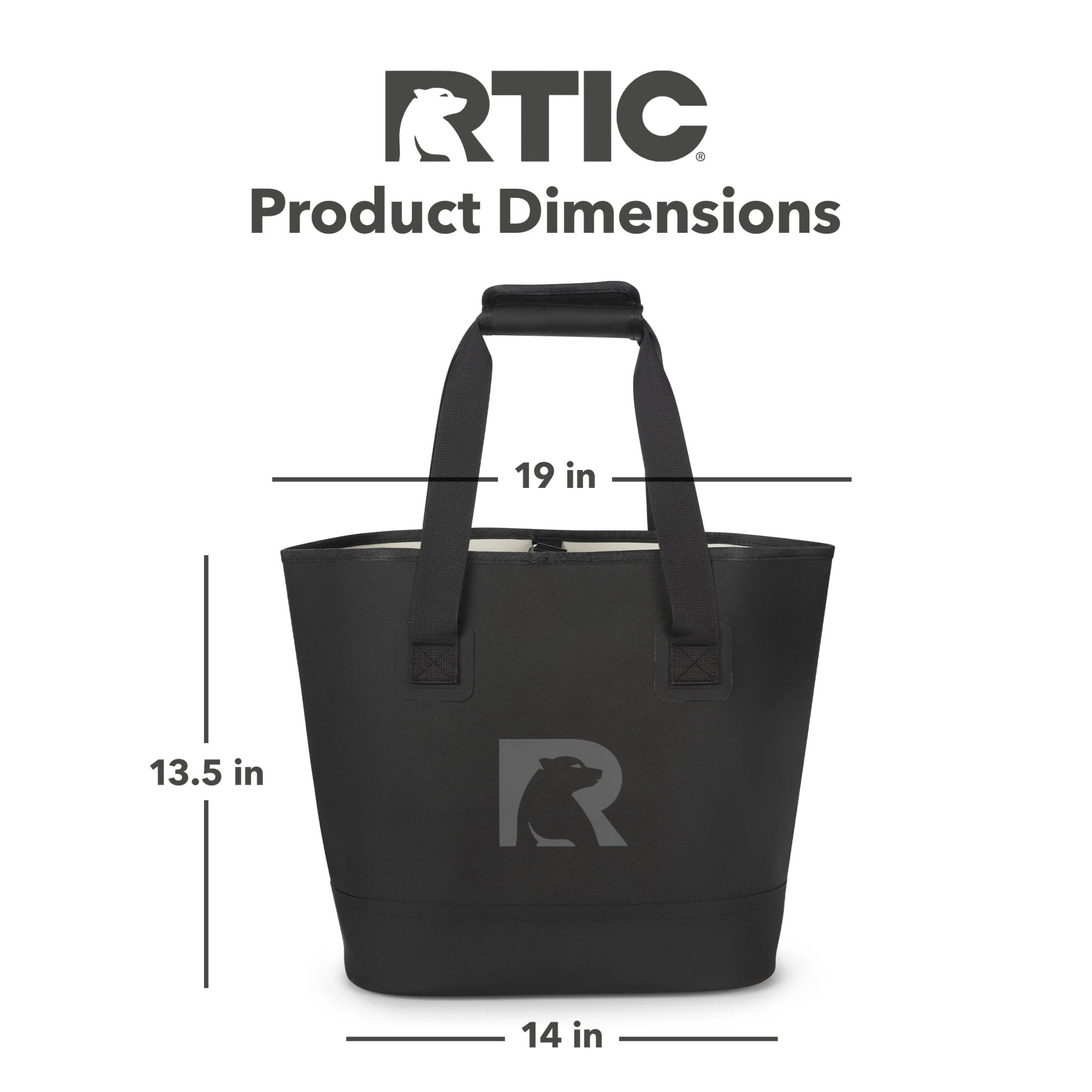 RTIC 25 Ltr, Ultra-Tough Waterproof Tote Bag, Black