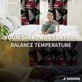 thumbnail image 3 of Fsddascl Black Red Truck Christmas Blackout Curtains for Bedroom/Living Room, Thermal Insulated Kitchen Curtains, Xmas Tree Snowflake Winter Grommet Darkening Window Treatment Drapes 27.5"x39"x2, 3 of 6
