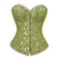 thumbnail image 1 of Grebrafan Corset pour Femmes Gothique Fête Brocart Bustier Haut Vert 4TG, 1 of 1
