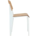thumbnail image 5 of Modway Cabin 18.5" Modern Steel and Wood Dining Side Chair in Natural/White, 5 of 5