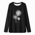 thumbnail image 4 of HCNTES Girls Long Sleeve T Shirts Kids Fall Tops Star Print Crewneck Basic Tees(Black,9-10 Years), 4 of 4