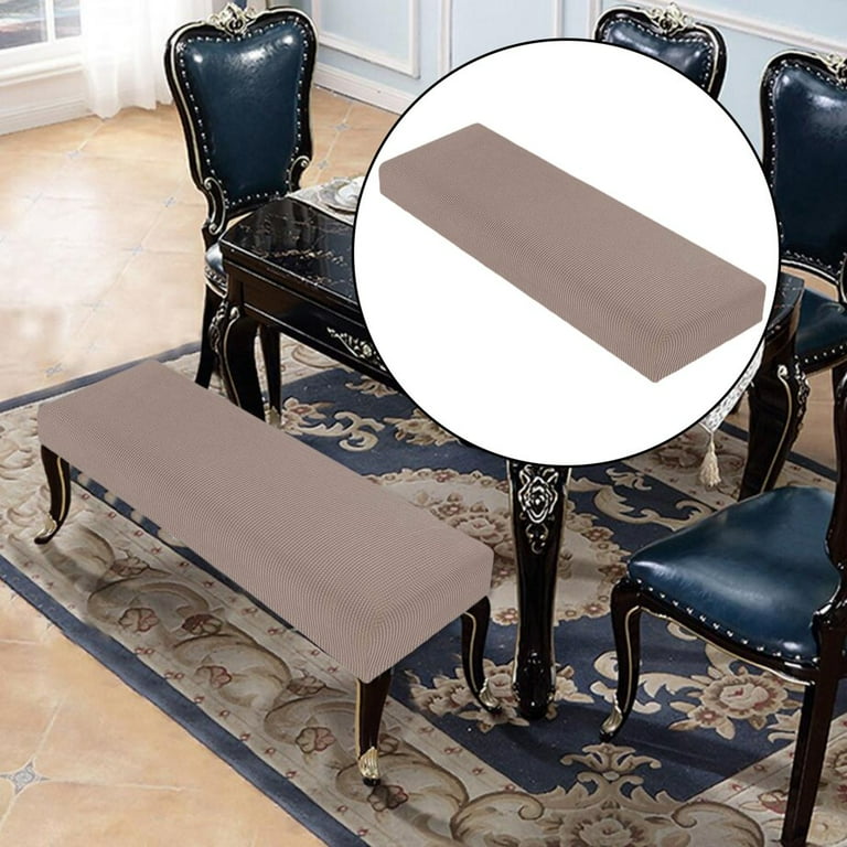 AMERTEER Dining Room Bench Covers Soft Stretch Upholstered Bench Slipcover Removable Washable Bench Seat Protector Beige Walmart