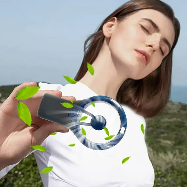 Mini ventilador portátil de mano | Silencioso, potente, de 3 velocidades, recargable por USB, pequeño ventilador de escritorio con base | Refrigeración ligera y compacta para viajes, exteriores,