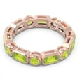 thumbnail image 2 of 5.00 Ct Stylish Emerald Cut Peridot Gemstone Engagement Eternity Band for Women Solid 18K Rose Gold Size 8 by Diamond-Capitals, 2 of 8
