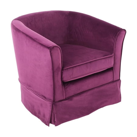 Cecilia Velvet Swivel Accent Chair With Loose