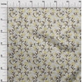 thumbnail image 3 of oneOone Cotton Poplin Twill Yellow Fabric Floral Retro Sewing Craft Projects Fabric Prints By Yard 56 Inch Wide, 3 of 5