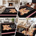 thumbnail image 5 of Area Rug for Living Room, Christmas Gingerbread Non-Slip Indoor Large Carpet for Bedroom/Dining Room, Xmas Berry Black Checkered Washable Low-Profile Rectangle Floor Runner Rugs - 5 x 7 Ft, 5 of 8