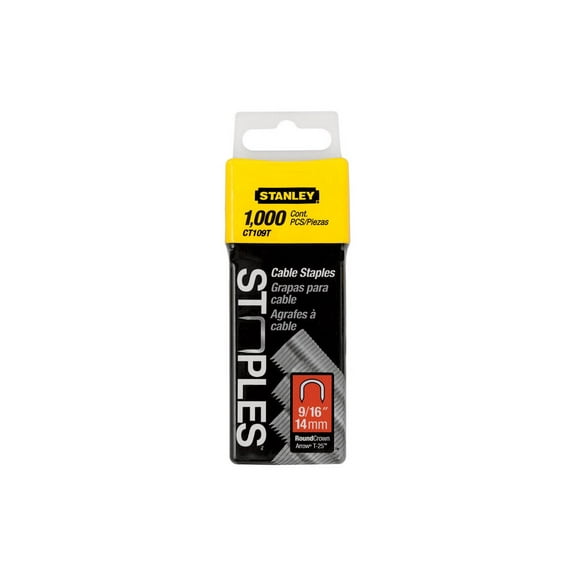 STANLEY CT109T 9/16-Inch Cable Staples, 1000 Ct