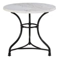 thumbnail image 1 of Steve Silver Table à Manger Ronde en Marbre Claire Blanc/noir, 1 of 5
