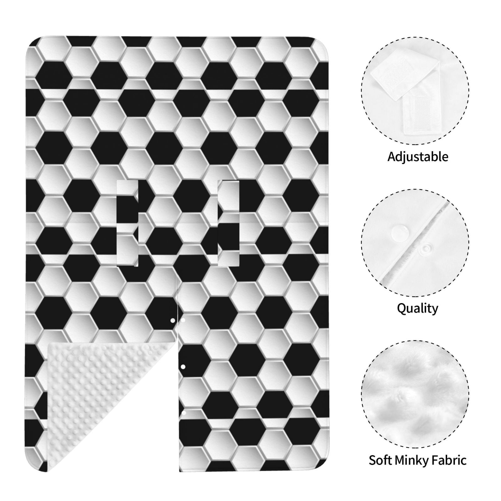 Car Seat Cover Baby - Soccer football black white print Breathable Infant Car Seat Cover for Baby Carseat, Lightweight Comfort Baby Essentials Must Haves Newborn Stuff for Girl Boy