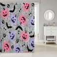 thumbnail image 2 of Manfei Cartoon Halloween Shower Curtain 72Wx72L,Spooky Ghost Pattern Bathroom Curtain, 2 of 5