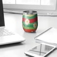 thumbnail image 3 of 12oz Stemless Wine Tumblers Pioneer Flower Vacuum Insulated Stainless Steel Travel Tumbler Cups Mug with Lid and Straw for Champaign,Cocktail,Beer with Cleaning Brush, 3 of 5